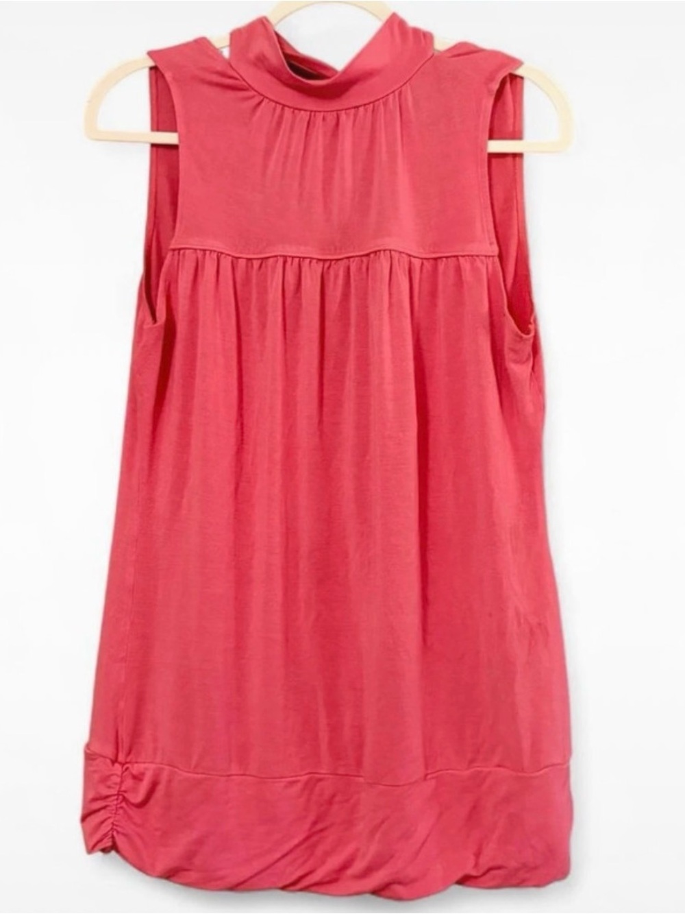 Vintage Guess Coral Pink Mock-Neck Sleeveless Tank